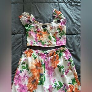 Lulu's Floral Set - Orange, Pink, Green
